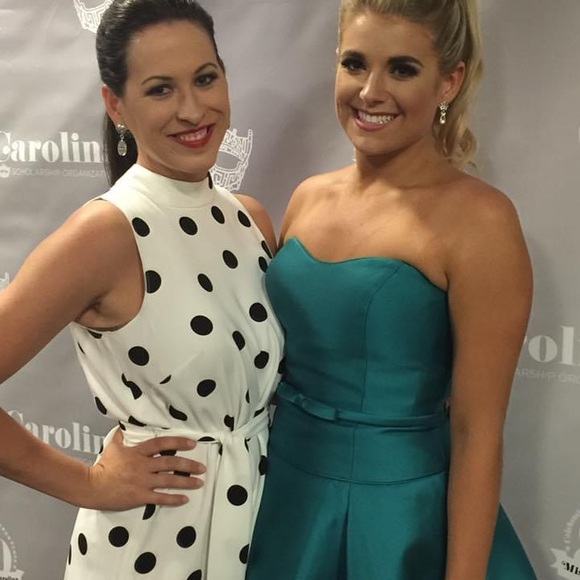 IEENA by MacDougal Elegant Teal Strapless Dress - Picture 6 of 6